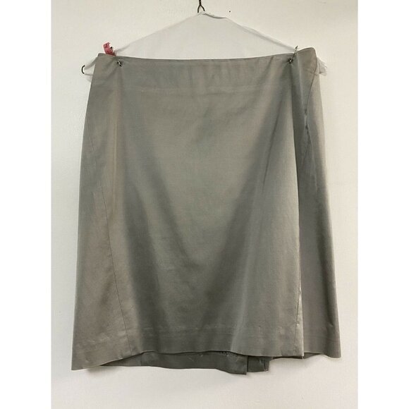 Ann Taylor Petite Size 6P Pencil Skirt Silver Fully Lined - Picture 1 of 5